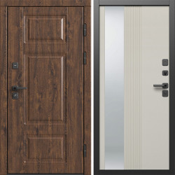 Входная дверь Termo-Door Премиум Дуб - Зеркало Люмис Соновая Кость