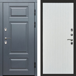 Входная дверь Termo-Door Премиум Grey - Flat Белый софт