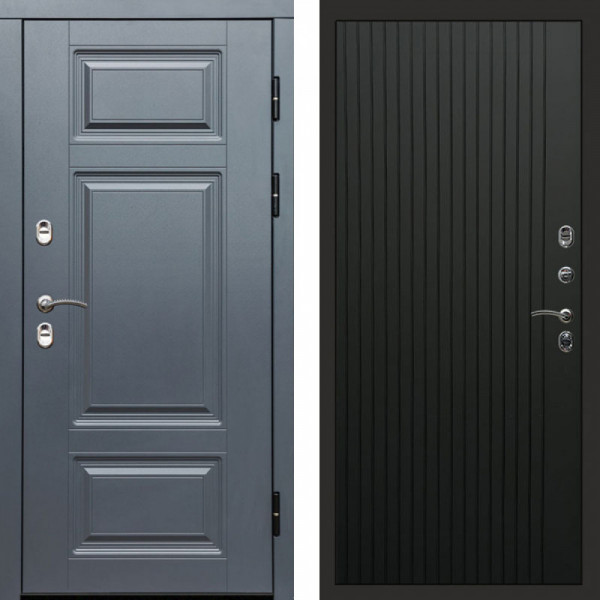 Входная дверь Termo-Door Премиум Grey - Flat Черный кварц