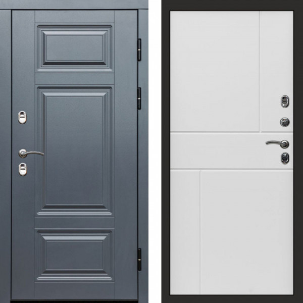 Входная дверь Termo-Door Премиум Grey - Горизонт белый