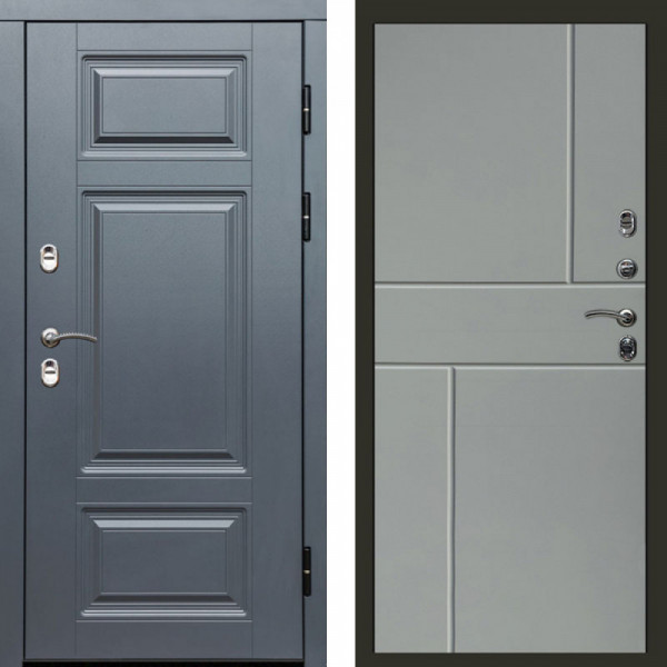 Входная дверь Termo-Door Премиум Grey - Горизонт Grey софт