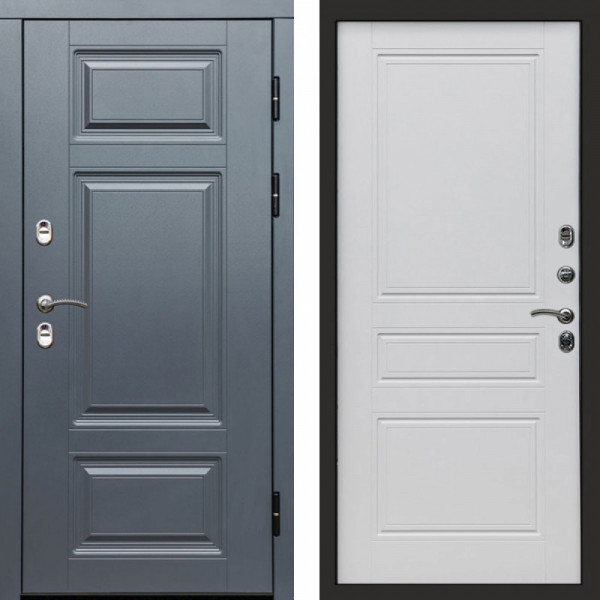 Входная дверь Termo-Door Премиум Grey - Классика белый матовый