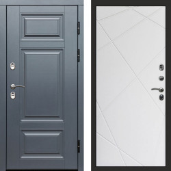 Входная дверь Termo-Door Премиум Grey - Лучи белый