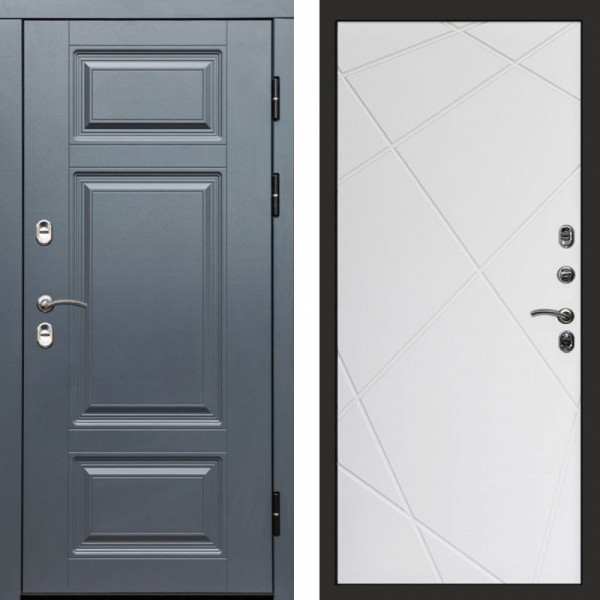 Входная дверь Termo-Door Премиум Grey - Лучи белый
