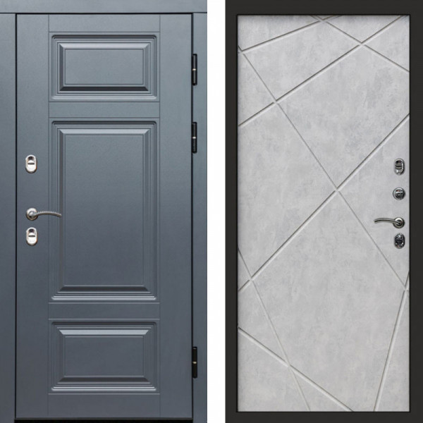 Входная дверь Termo-Door Премиум Grey - Лучи бетон светлый