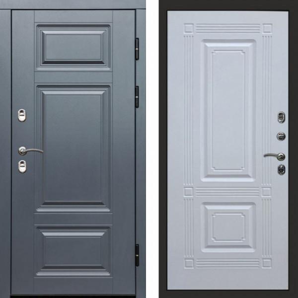 Входная дверь Termo-Door Премиум Grey - Мадрид Белый софт