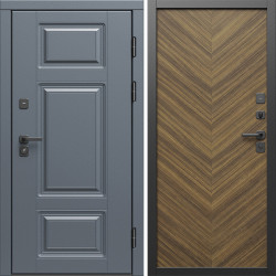 Входная дверь Termo-Door Премиум Грей - Плаза Елочка Орех
