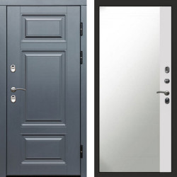 Входная дверь Termo-Door Премиум Grey - Зеркало Фацет Белый софт