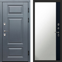 Входная дверь Termo-Door Премиум Grey - Зеркало Фацет Черный кварц