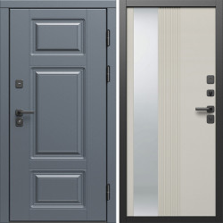 Входная дверь Termo-Door Премиум Грей - Зеркало Люмис Соновая Кость