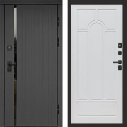 Входная дверь Termo-Door Роял Графит - Арка белое дерево
