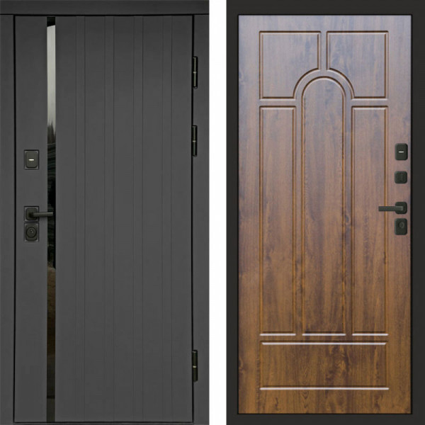 Входная дверь Termo-Door Роял Графит - Арка дуб