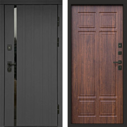 Входная дверь Termo-Door Роял Графит - Без серии Орех премиум