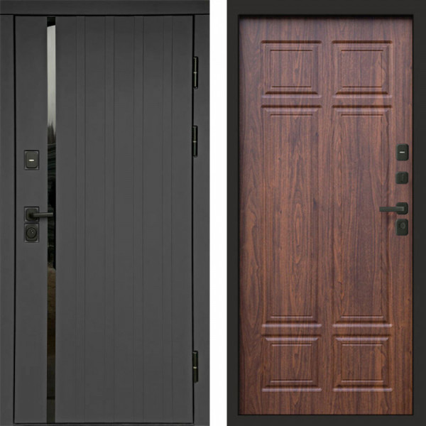 Входная дверь Termo-Door Роял Графит - Без серии Орех премиум