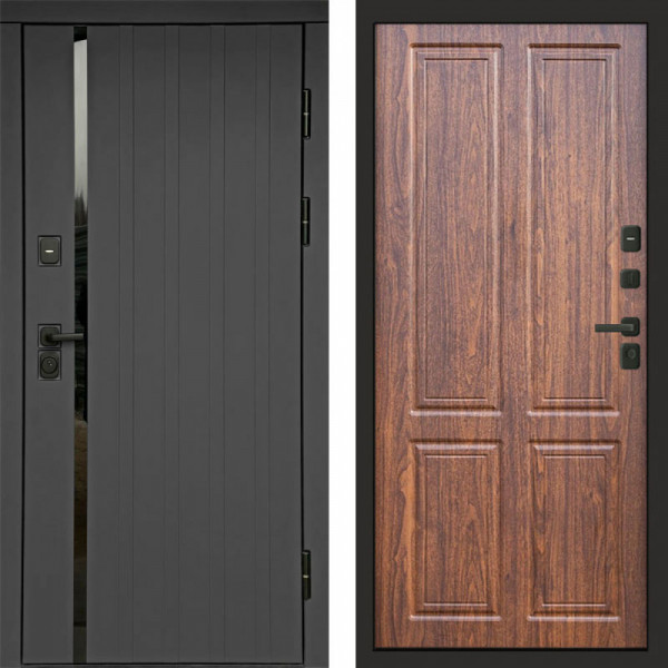 Входная дверь Termo-Door Роял Графит - Без серии Орех стандарт