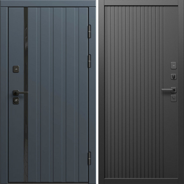 Входная дверь Termo-Door Роял Графит - Флэт Черный кварц