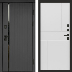 Входная дверь Termo-Door Роял Графит - Горизонт белый