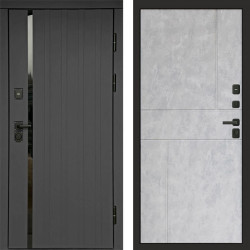 Входная дверь Termo-Door Роял Графит - Горизонт бетон светлый