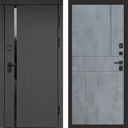 Входная дверь Termo-Door Роял Графит - Горизонт бетон темный