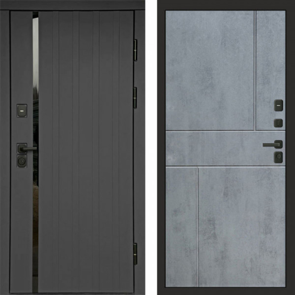 Входная дверь Termo-Door Роял Графит - Горизонт бетон темный