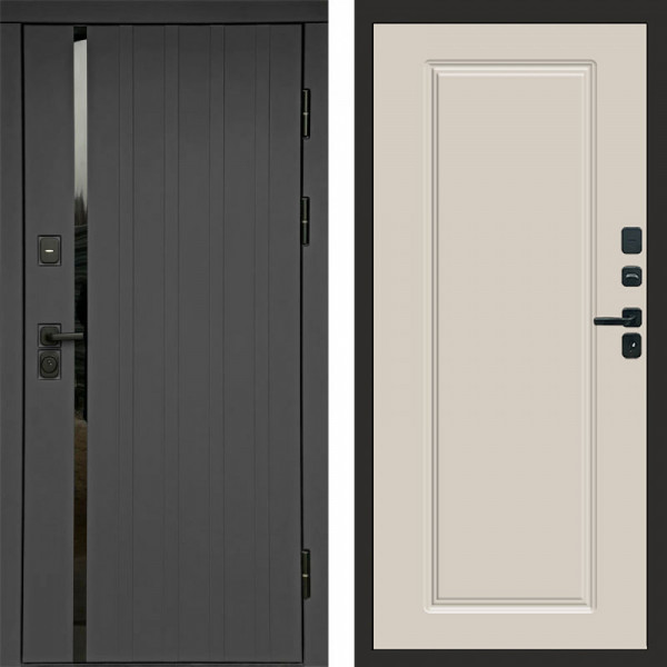 Входная дверь Termo-Door Роял Графит - Гранд Слоновая кость