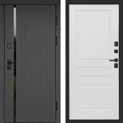 Входная дверь Termo-Door Роял Графит - Классика белое дерево