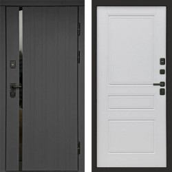 Входная дверь Termo-Door Роял Графит - Классика белый матовый