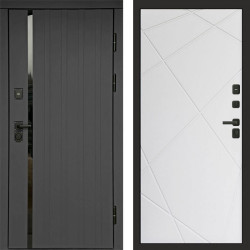 Входная дверь Termo-Door Роял Графит - Лучи белый