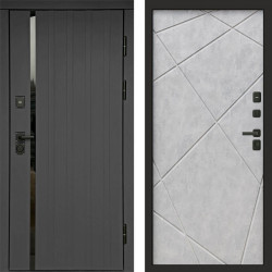 Входная дверь Termo-Door Роял Графит - Лучи бетон светлый