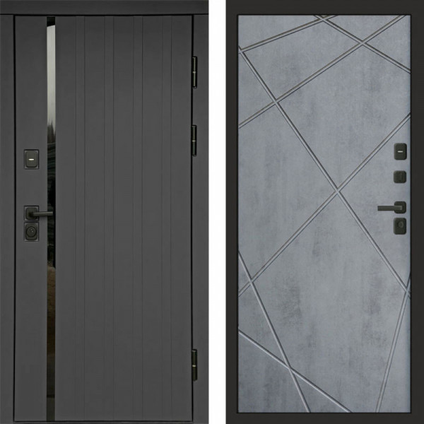 Входная дверь Termo-Door Роял Графит - Лучи бетон темный