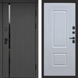 Входная дверь Termo-Door Роял Графит - Мадрид Белый софт