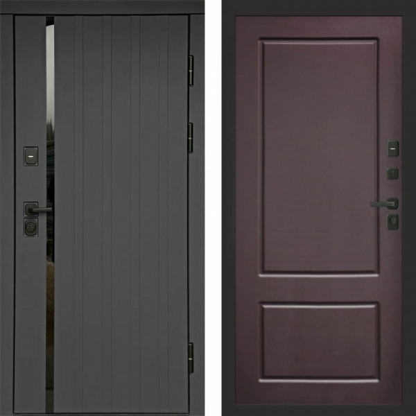 Входная дверь Termo-Door Роял Графит - Марсель Шоколад