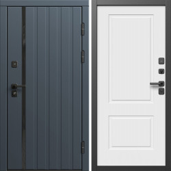 Входная дверь Termo-Door Роял Графит - Нео Классика Белый Софт