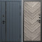 Входная дверь Termo-Door Роял Графит - Плаза Елочка Серая