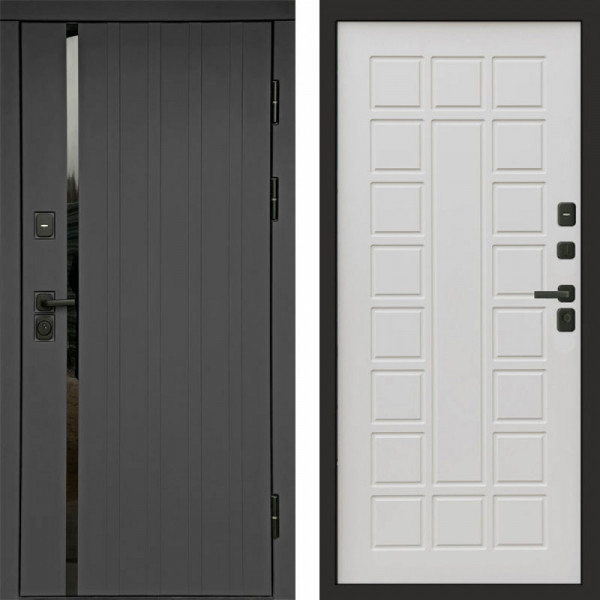 Входная дверь Termo-Door Роял Графит - Престиж бежевый матовый