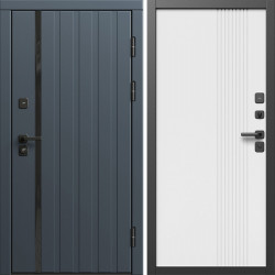 Входная дверь Termo-Door Роял Графит - Страйп Белый Софт