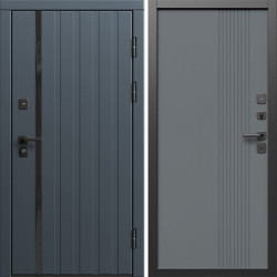 Входная дверь Termo-Door Роял Графит - Страйп Грей Софт