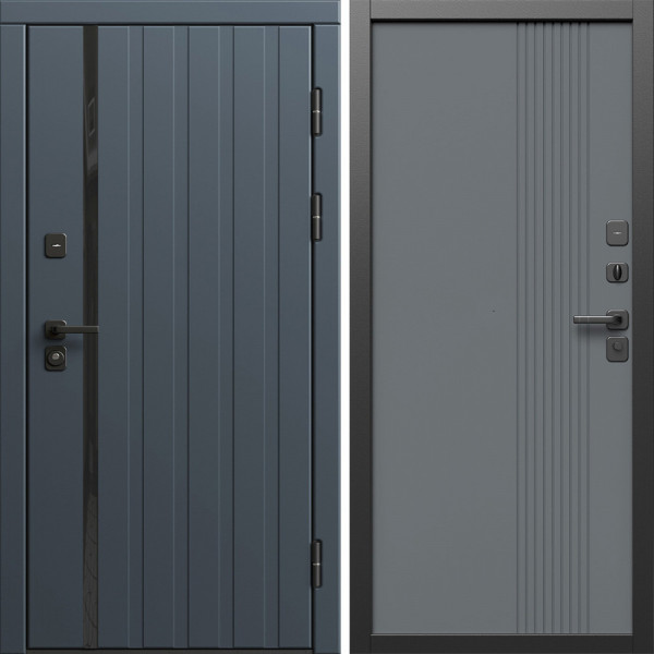 Входная дверь Termo-Door Роял Графит - Страйп Грей Софт