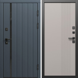 Входная дверь Termo-Door Роял Графит - Страйп Капучино