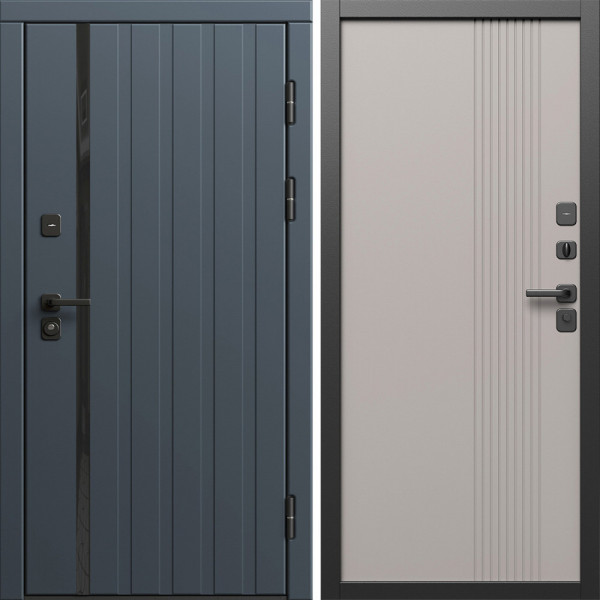 Входная дверь Termo-Door Роял Графит - Страйп Капучино