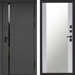 Входная дверь Termo-Door Роял Графит - Зеркало белый софт