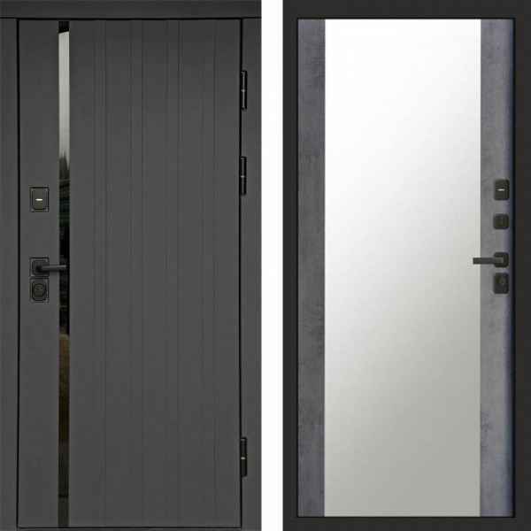 Входная дверь Termo-Door Роял Графит - Зеркало бетон темный