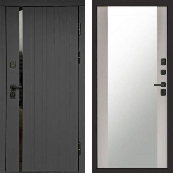Входная дверь Termo-Door Роял Графит - Зеркало лиственница