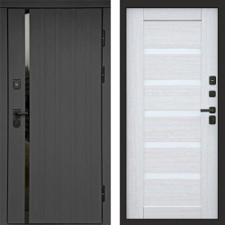 Входная дверь Termo-Door Роял Графит - Зеркало Триумф Царга лиственница 4500 / 5500