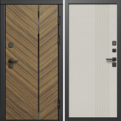 Входная дверь Termo-Door Санрайз - Страйп Слоновая Кость