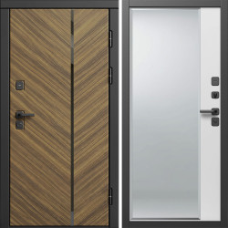 Входная дверь Termo-Door Санрайз - Зеркало Фацет Белый софт