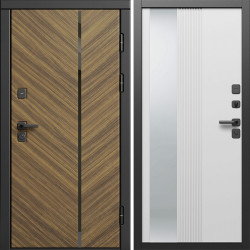 Входная дверь Termo-Door Санрайз - Зеркало Люмис Белый Софт