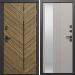 Входная дверь Termo-Door Санрайз - Зеркало Люмис Капучино