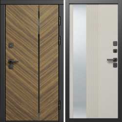 Входная дверь Termo-Door Санрайз - Зеркало Люмис Соновая Кость