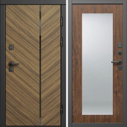Входная дверь Termo-Door Санрайз - Зеркало Триумф дуб